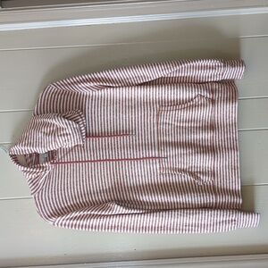 Red Striped Sweatshirt Lightweight Size Small